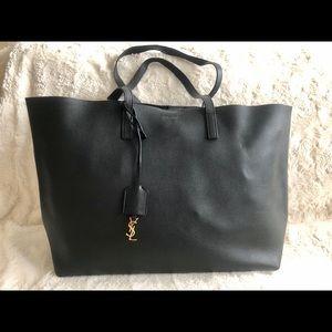Saint Laurent Shopping Bag E/W Supple Leather